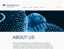 Tablet Screenshot of holtzbrinck.com